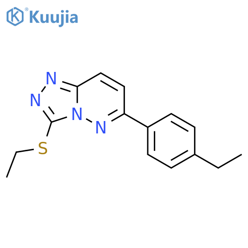 6-(4-ethylphenyl)-3-(ethylsulfanyl)-1,2,4triazolo4,3-bpyridazine structure