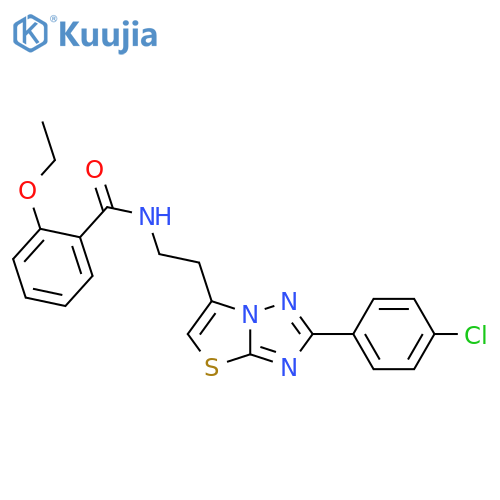 N-{2-2-(4-chlorophenyl)-1,2,4triazolo3,2-b1,3thiazol-6-ylethyl}-2-ethoxybenzamide structure