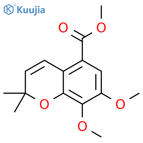 2H-1-Benzopyran-5-carboxylic acid, 7,8-dimethoxy-2,2-dimethyl-, methyl ester structure