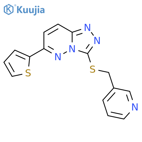 3-({6-(thiophen-2-yl)-1,2,4triazolo4,3-bpyridazin-3-ylsulfanyl}methyl)pyridine structure