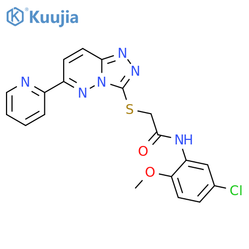N-(5-chloro-2-methoxyphenyl)-2-{6-(pyridin-2-yl)-1,2,4triazolo4,3-bpyridazin-3-ylsulfanyl}acetamide structure