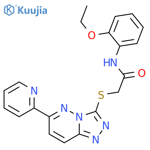 N-(2-ethoxyphenyl)-2-{6-(pyridin-2-yl)-1,2,4triazolo4,3-bpyridazin-3-ylsulfanyl}acetamide structure