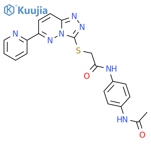 N-(4-acetamidophenyl)-2-{6-(pyridin-2-yl)-1,2,4triazolo4,3-bpyridazin-3-ylsulfanyl}acetamide structure
