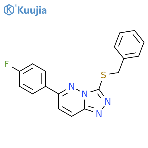 3-(benzylsulfanyl)-6-(4-fluorophenyl)-1,2,4triazolo4,3-bpyridazine structure