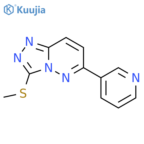 3-3-(methylsulfanyl)-1,2,4triazolo4,3-bpyridazin-6-ylpyridine structure