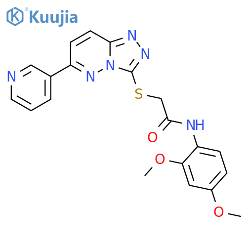 N-(2,4-dimethoxyphenyl)-2-{6-(pyridin-3-yl)-1,2,4triazolo4,3-bpyridazin-3-ylsulfanyl}acetamide structure