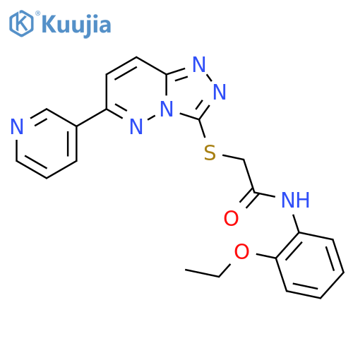 N-(2-ethoxyphenyl)-2-{6-(pyridin-3-yl)-1,2,4triazolo4,3-bpyridazin-3-ylsulfanyl}acetamide structure