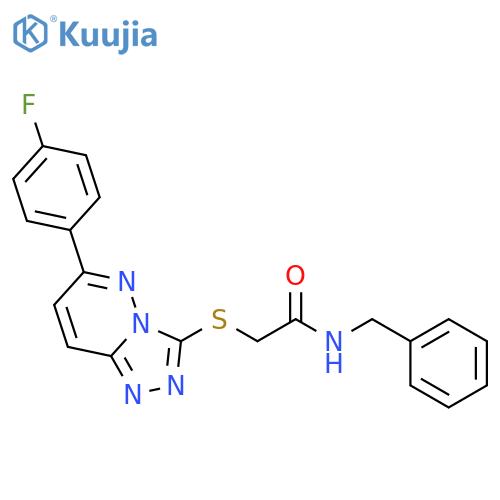 N-benzyl-2-{6-(4-fluorophenyl)-1,2,4triazolo4,3-bpyridazin-3-ylsulfanyl}acetamide structure