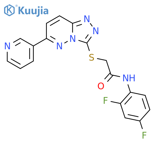 N-(2,4-difluorophenyl)-2-{6-(pyridin-3-yl)-1,2,4triazolo4,3-bpyridazin-3-ylsulfanyl}acetamide structure