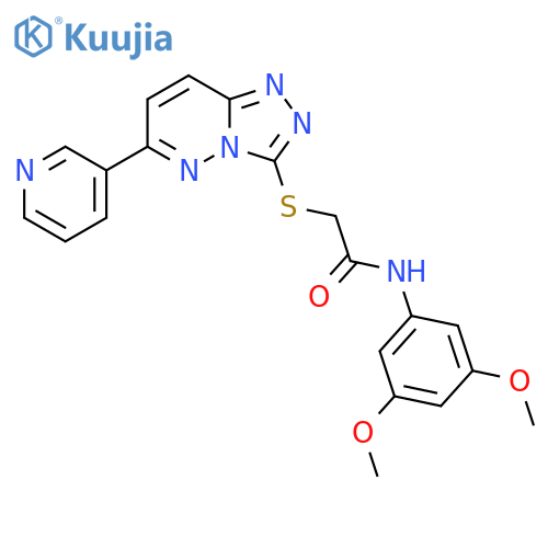 N-(3,5-dimethoxyphenyl)-2-{6-(pyridin-3-yl)-1,2,4triazolo4,3-bpyridazin-3-ylsulfanyl}acetamide structure