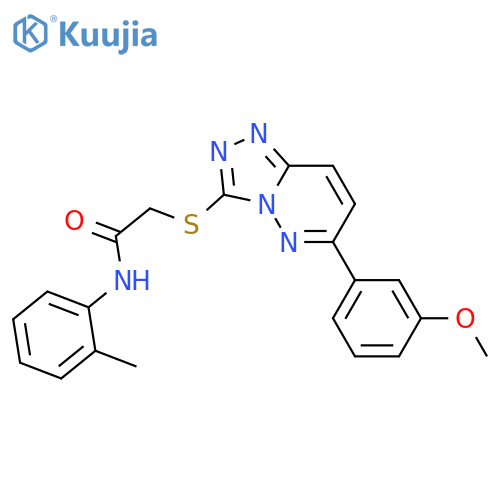 2-{6-(3-methoxyphenyl)-1,2,4triazolo4,3-bpyridazin-3-ylsulfanyl}-N-(2-methylphenyl)acetamide structure