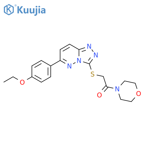 2-{6-(4-ethoxyphenyl)-1,2,4triazolo4,3-bpyridazin-3-ylsulfanyl}-1-(morpholin-4-yl)ethan-1-one structure