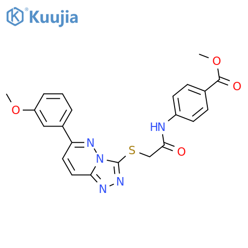 methyl 4-(2-{6-(3-methoxyphenyl)-1,2,4triazolo4,3-bpyridazin-3-ylsulfanyl}acetamido)benzoate structure