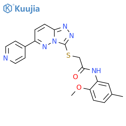N-(2-methoxy-5-methylphenyl)-2-{6-(pyridin-4-yl)-1,2,4triazolo4,3-bpyridazin-3-ylsulfanyl}acetamide structure