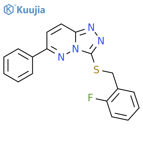 3-{(2-fluorophenyl)methylsulfanyl}-6-phenyl-1,2,4triazolo4,3-bpyridazine structure