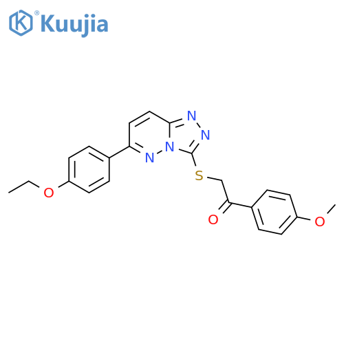 2-{6-(4-ethoxyphenyl)-1,2,4triazolo4,3-bpyridazin-3-ylsulfanyl}-1-(4-methoxyphenyl)ethan-1-one structure