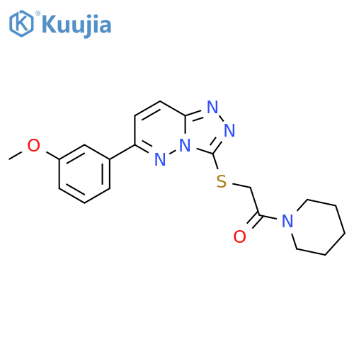 2-{6-(3-methoxyphenyl)-1,2,4triazolo4,3-bpyridazin-3-ylsulfanyl}-1-(piperidin-1-yl)ethan-1-one structure