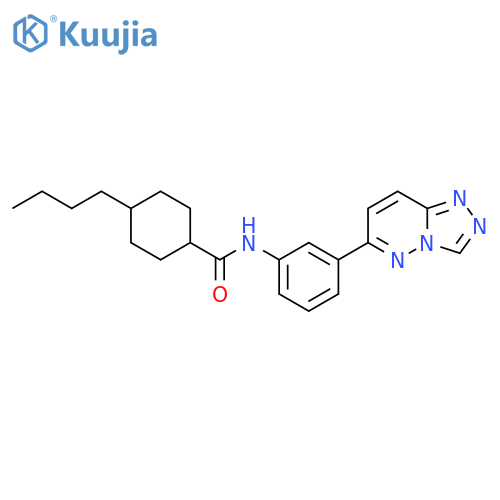 4-butyl-N-(3-{1,2,4triazolo4,3-bpyridazin-6-yl}phenyl)cyclohexane-1-carboxamide structure