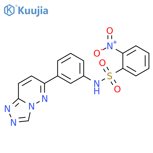 2-nitro-N-(3-{1,2,4triazolo4,3-bpyridazin-6-yl}phenyl)benzene-1-sulfonamide structure