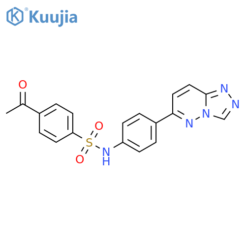 4-acetyl-N-(4-{1,2,4triazolo4,3-bpyridazin-6-yl}phenyl)benzene-1-sulfonamide structure