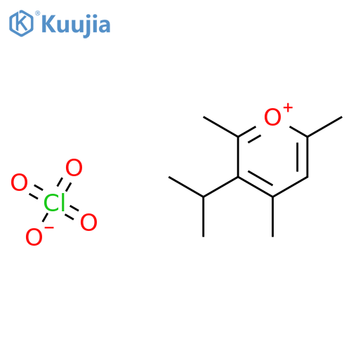 Pyrylium, 2,4,6-trimethyl-3-(1-methylethyl)-, perchlorate structure