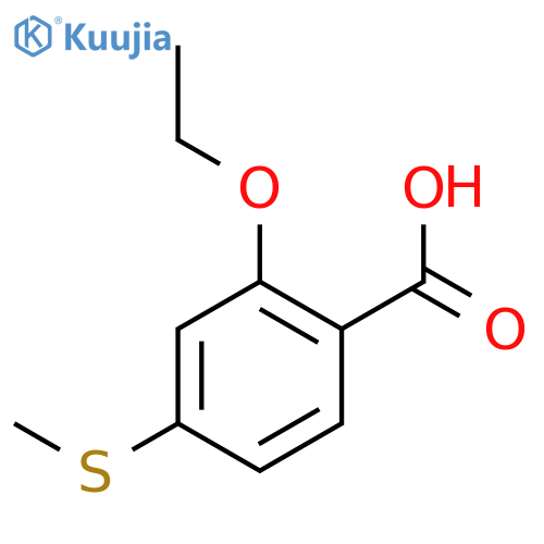 Benzoic acid, 2-ethoxy-4-(methylthio)- structure