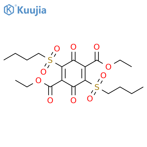 1,4-Cyclohexadiene-1,4-dicarboxylic acid, 2,5-bis(butylsulfonyl)-3,6-dioxo-, 1,4-diethyl ester structure
