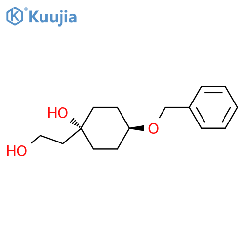 cis-1-Hydroxy-4-(phenylmethoxy)cyclohexaneethanol structure
