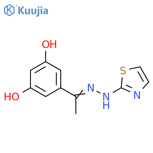 2(3H)-Thiazolone, [1-(3,5-dihydroxyphenyl)ethylidene]hydrazone structure