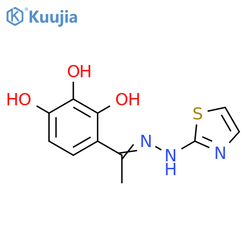 2(3H)-Thiazolone, [1-(2,3,4-trihydroxyphenyl)ethylidene]hydrazone structure