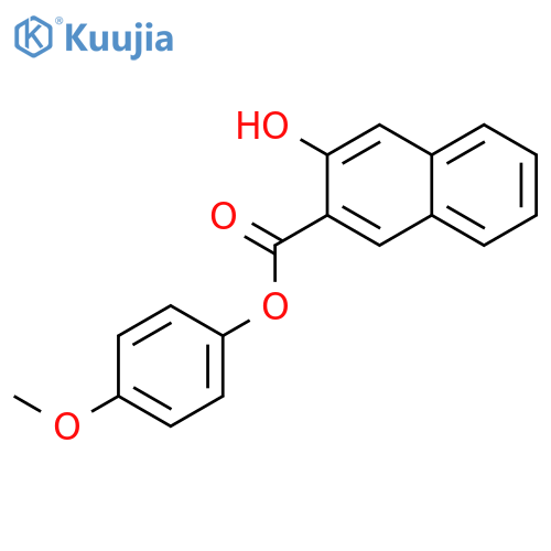 2-Naphthalenecarboxylic acid, 3-hydroxy-, 4-methoxyphenyl ester structure