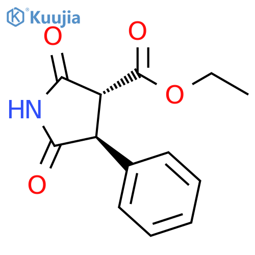 3-Pyrrolidinecarboxylic acid, 2,5-dioxo-4-phenyl-, ethyl ester, trans- structure