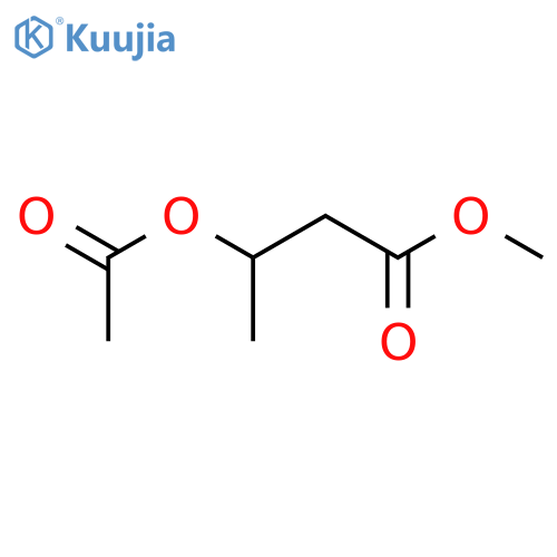 Butanoic acid, 3-(acetyloxy)-, methyl ester structure