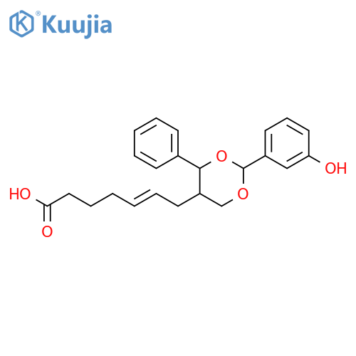 5-HEPTENOIC ACID, 7-[2-(3-HYDROXYPHENYL)-4-PHENYL-1,3-DIOXAN-5-YL]- structure