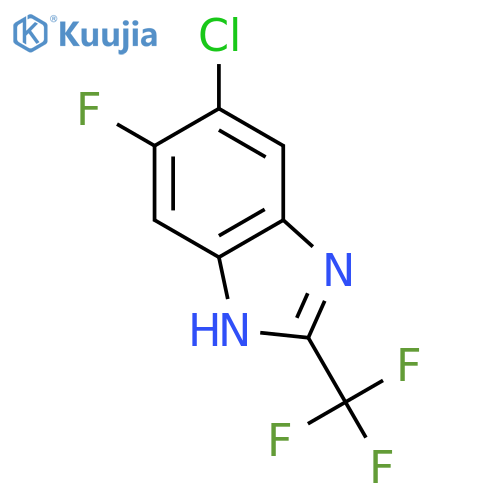 6-Chloro-5-fluoro-2-(trifluoromethyl)-1H-benzimidazole structure