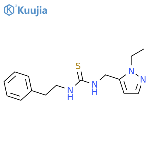 1-(2-Ethyl-2H-pyrazol-3-ylmethyl)-3-phenethyl-thiourea structure
