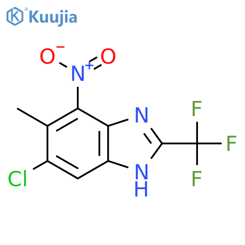 6-chloro-5-methyl-4-nitro-2-(trifluoromethyl)-1H-benzimidazole structure