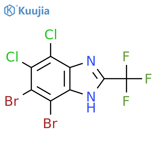 6,7-dibromo-4,5-dichloro-2-(trifluoromethyl)-1H-benzimidazole structure