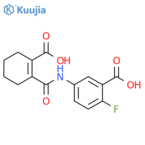 Benzoic acid,5-[[(2-carboxy-1-cyclohexen-1-yl)carbonyl]amino]-2-fluoro- structure
