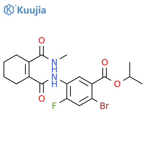 Benzoic acid,2-bromo-4-fluoro-5-[[[2-[(methylamino)carbonyl]-1-cyclohexen-1-yl]carbonyl]amino]-, 1-methylethyl ester structure