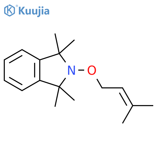 1H-Isoindole, 2,3-dihydro-1,1,3,3-tetramethyl-2-[(3-methyl-2-buten-1-yl)oxy]- structure