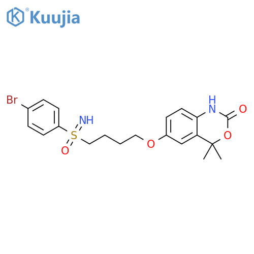 2H-3,1-Benzoxazin-2-one, 6-[4-[S-(4-bromophenyl)sulfonimidoyl]butoxy]-1,4-dihydro-4,4-dimethyl- (9CI) structure