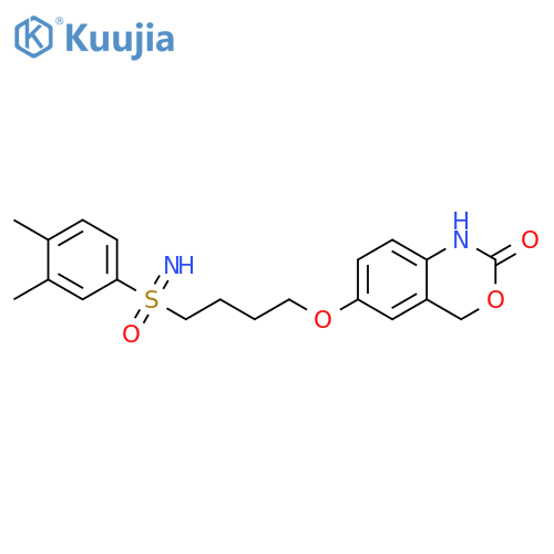 2H-3,1-Benzoxazin-2-one, 6-[4-[S-(3,4-dimethylphenyl)sulfonimidoyl]butoxy]-1,4-dihydro- (9CI) structure