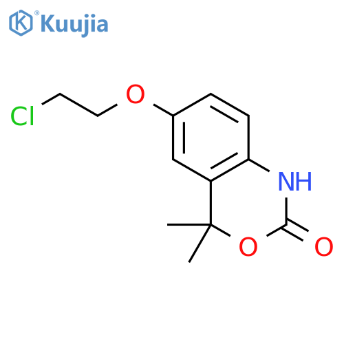 2H-3,1-Benzoxazin-2-one, 6-(2-chloroethoxy)-1,4-dihydro-4,4-dimethyl- structure