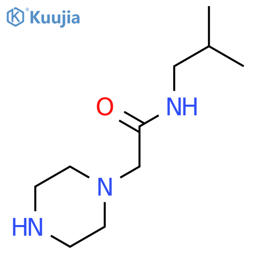 N-Isobutyl-2-piperazin-1-ylacetamide structure