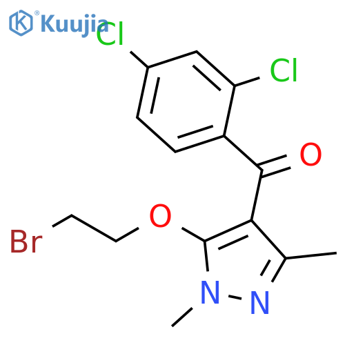 Methanone, [5-(2-bromoethoxy)-1,3-dimethyl-1H-pyrazol-4-yl](2,4-dichlorophenyl)- structure