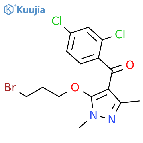 Methanone, [5-(3-bromopropoxy)-1,3-dimethyl-1H-pyrazol-4-yl](2,4-dichlorophenyl)- structure