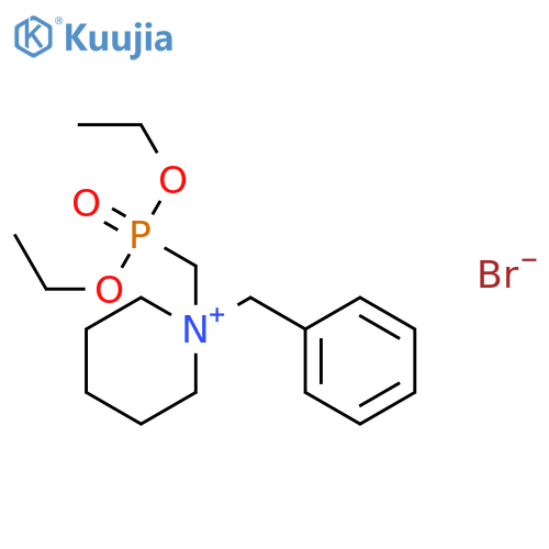 Piperidinium, 1-[(diethoxyphosphinyl)methyl]-1-(phenylmethyl)-, bromide structure