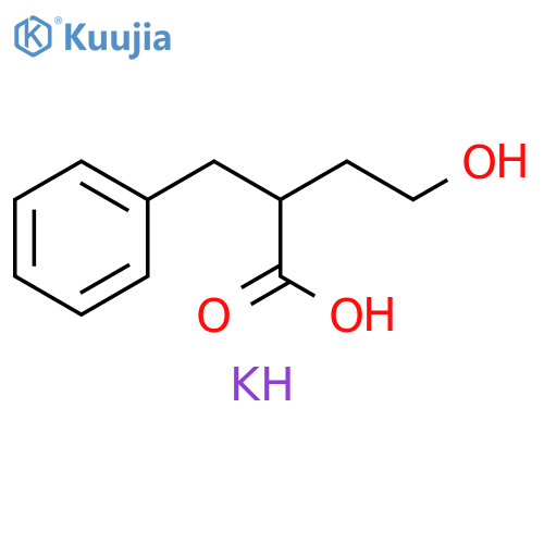 Benzenepropanoic acid, α-(2-hydroxyethyl)-, potassium salt (1:1) structure