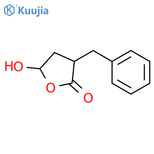 2(3H)-Furanone, dihydro-5-hydroxy-3-(phenylmethyl)- structure